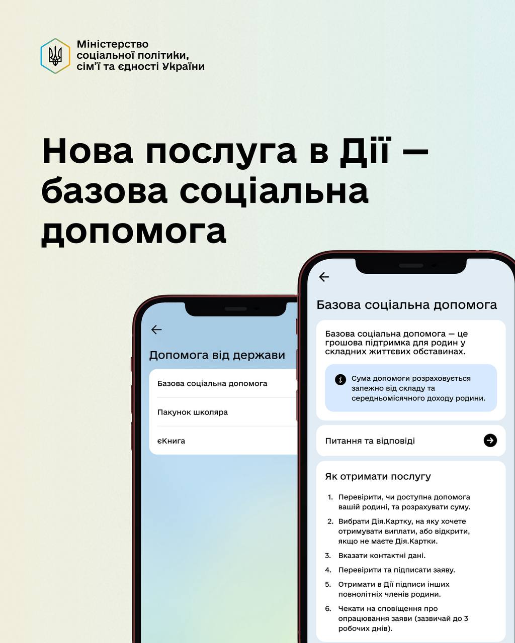 Нова послуга в Дії: оформлюйте базову соціальну допомогу онлайн